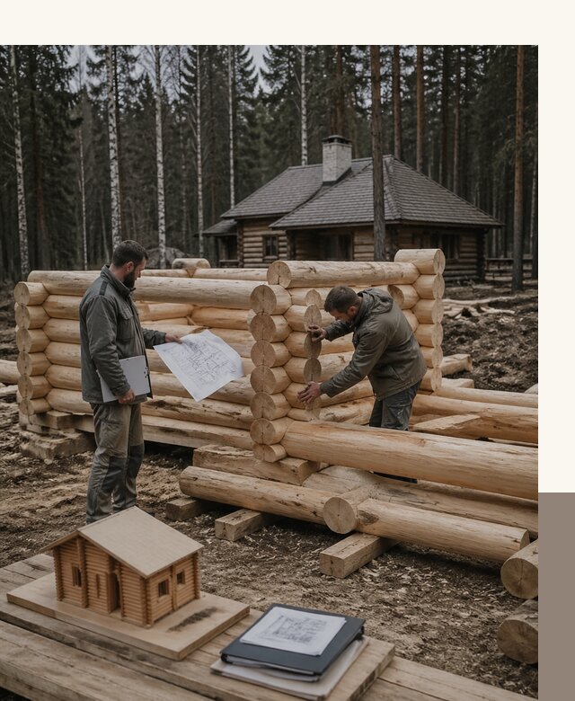 Проектирование и строительство домов из бревна в Конаково